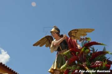 Telde rinde pleitesía a San Miguel en Valsequillo (Foto Francisco Javier Santana y TA)